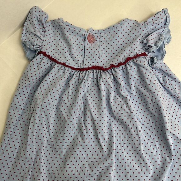 MATILDA JANE CHARACTER COUNTS BLUE AND BURGUNDY POLKA-DOT DRESS size 2 - Picture 7 of 12